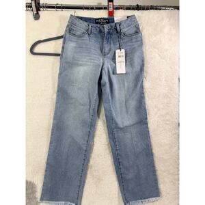 Blue Revival Hailey Mid Rise Recycled Straight Jeans Size 25 NWT Light Wash
